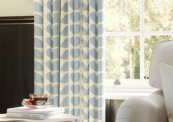 Orla Kiely Two Colour Stem, Powder Blue - Made to Measure Curtains - Image 5